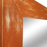 Shiplap Rustic Framed Wall Mirror, 20 Paint Colors, Shown in Burnt Orange, Handmade in the USA