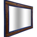 Rittenhouse Herringbone Decorative Large Rustic Wood Frame Mirror - Renewed Decor & Storage