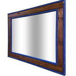 Rittenhouse Herringbone Decorative Large Rustic Wood Frame Mirror - Renewed Decor & Storage