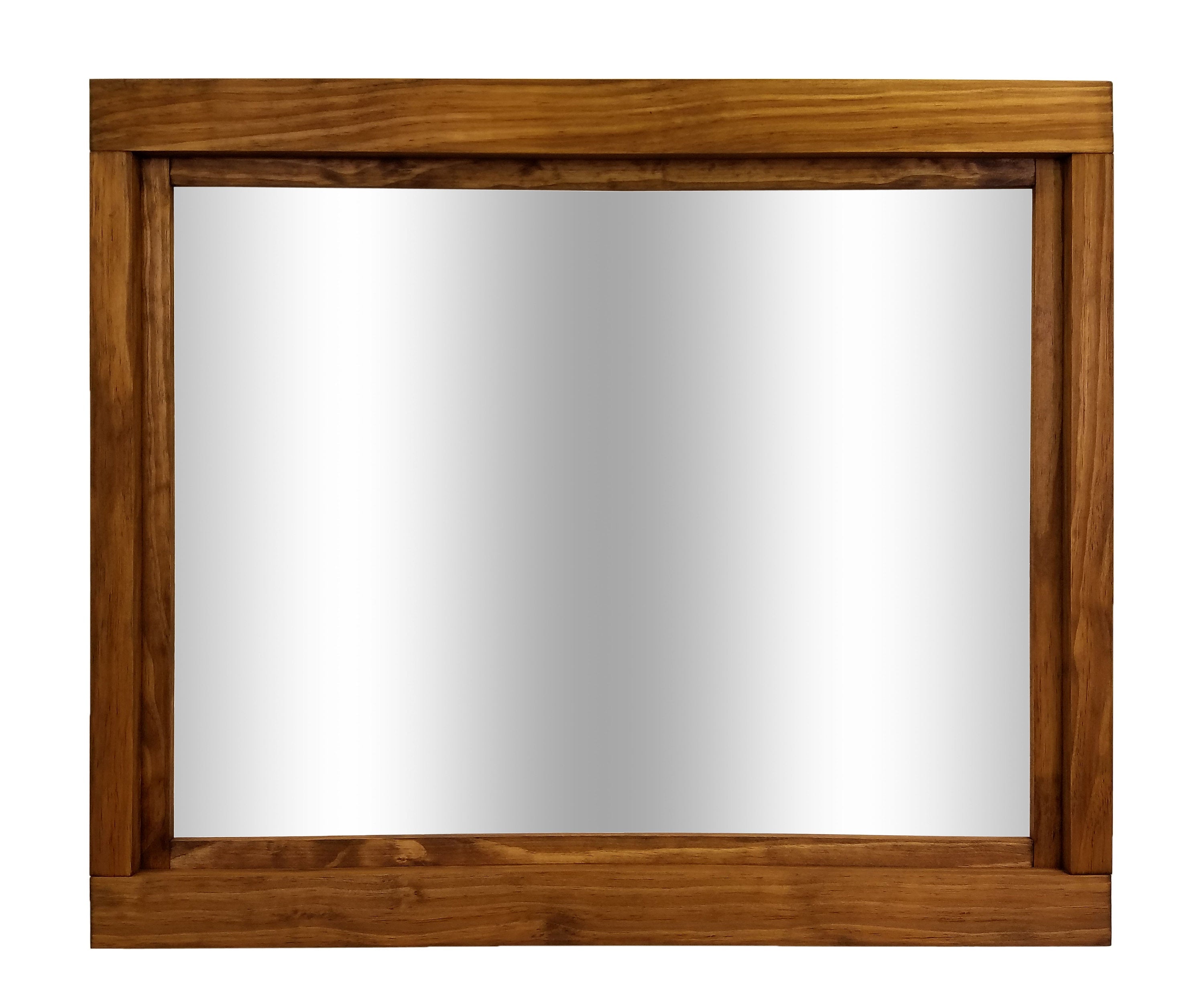 Farmhouse Wood Framed Wall Mirror, 20 Stain Colors, Shown in Early American