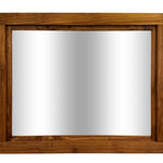 Farmhouse Wood Framed Wall Mirror, 20 Stain Colors, Shown in Early American