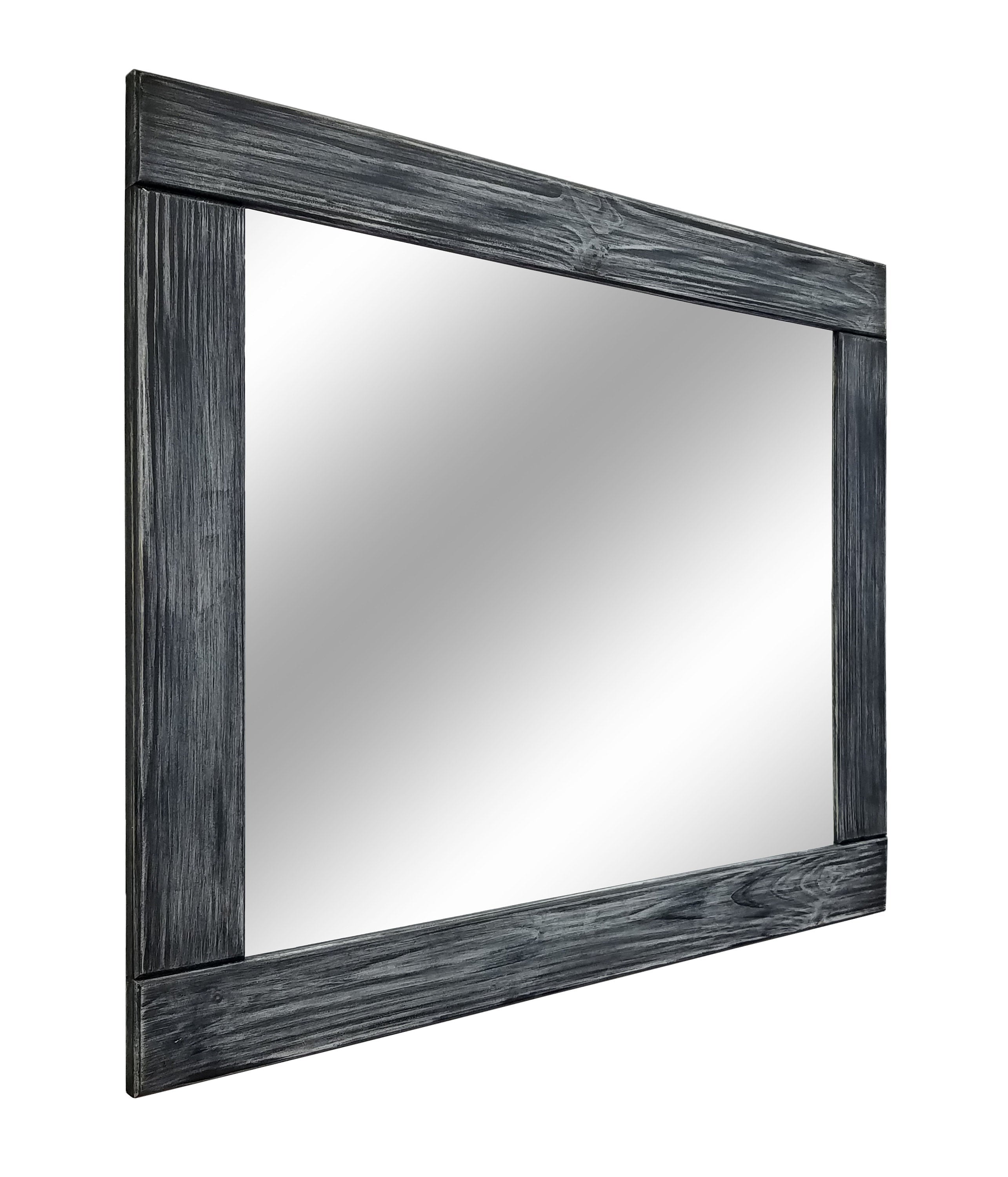 Natural Rustic Wall Mirror, Vanity Mirror, Vintage Mirror, Wood Mirror, Bathroom Mirror, Farmhouse Wall Decor, Nursery Decor, Kitchen Decor - Renewed Decor & Storage