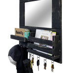 Bristol Organizer, Mirror, Mail Holder, Shelf with Hooks - 20 Paint Colors, Shown in Kettle Black