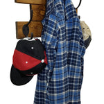 Cabin Wall Mounted Coat Rack - 20 Stain Colors, Shown in Provincial & Oiled Bronze Hooks