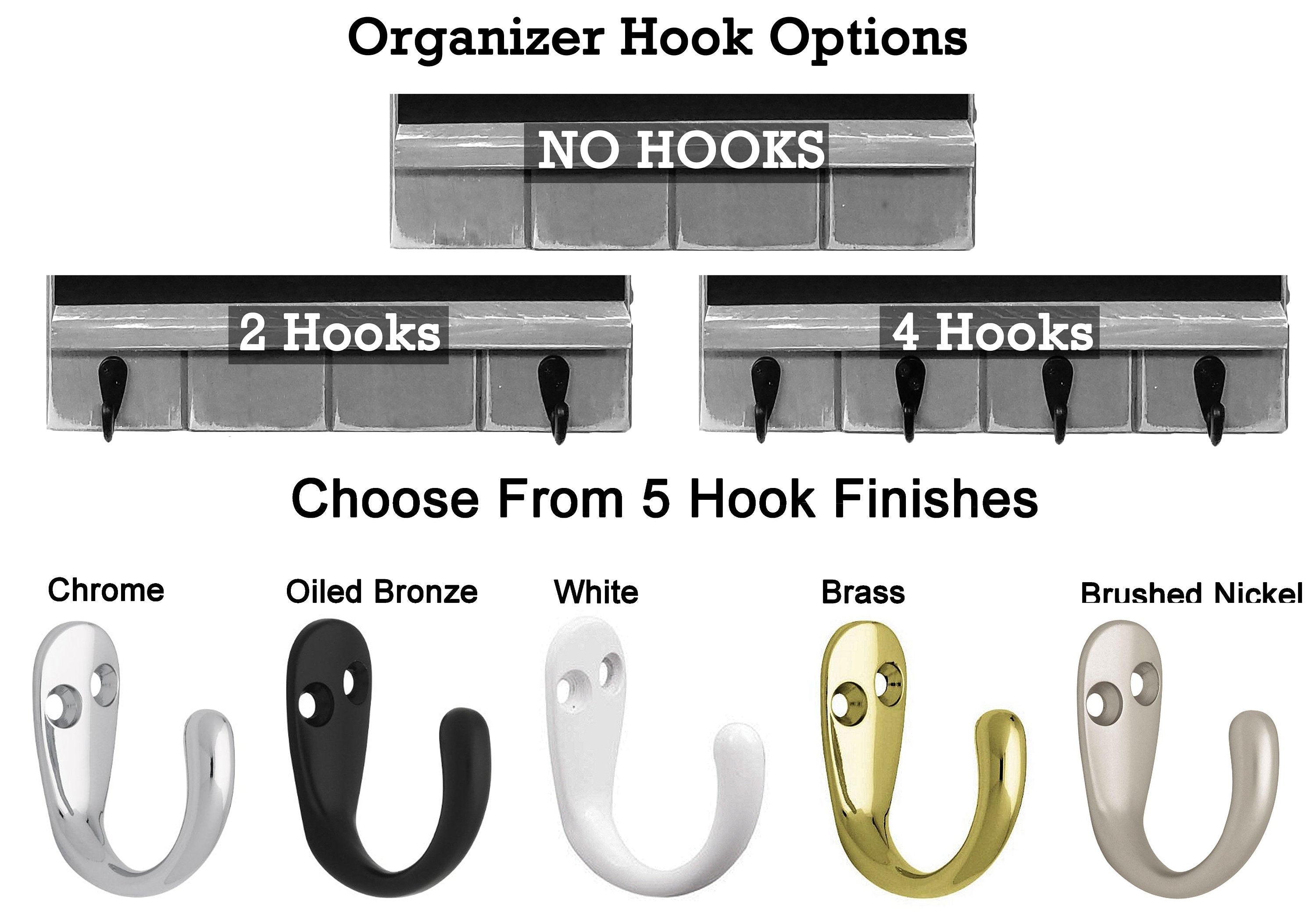 Horsham Magazine and Folder Organizer, Custom Hooks Oiled Bronze, Nickel, Chrome, Brass, White