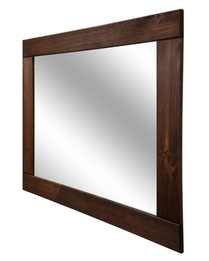 Natural Rustic Wall Mirror, Reclaimed Styled Wood Mirror, Vanity Mirror, Barnwood Mirror, Farmhouse Wall Decor, Bathroom Decor - Renewed Decor & Storage