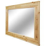 Herringbone Reclaimed Styled Wood Mirror, 20 Stain Colors & Custom Sizes, Shown in New Natural