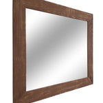 Shiplap Rustic Framed Wall Mirror, 20 Paint Colors, Shown in Lab Brown, Handmade in the USA