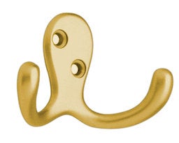 Double Prong Coat Hook, 5 Hook Finishes