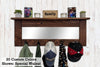 Oxford Farmhouse Wall Hook Coat Rack with Mirror & Shelf, Towel Hook, Purse Hook, Rustic Hook, Key Hooks - Renewed Decor & Storage
