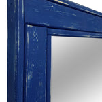 Herringbone Rustic Reclaimed Wood Wall Mirror, 5 Sizes & 20 Colors, Shown in True Blue