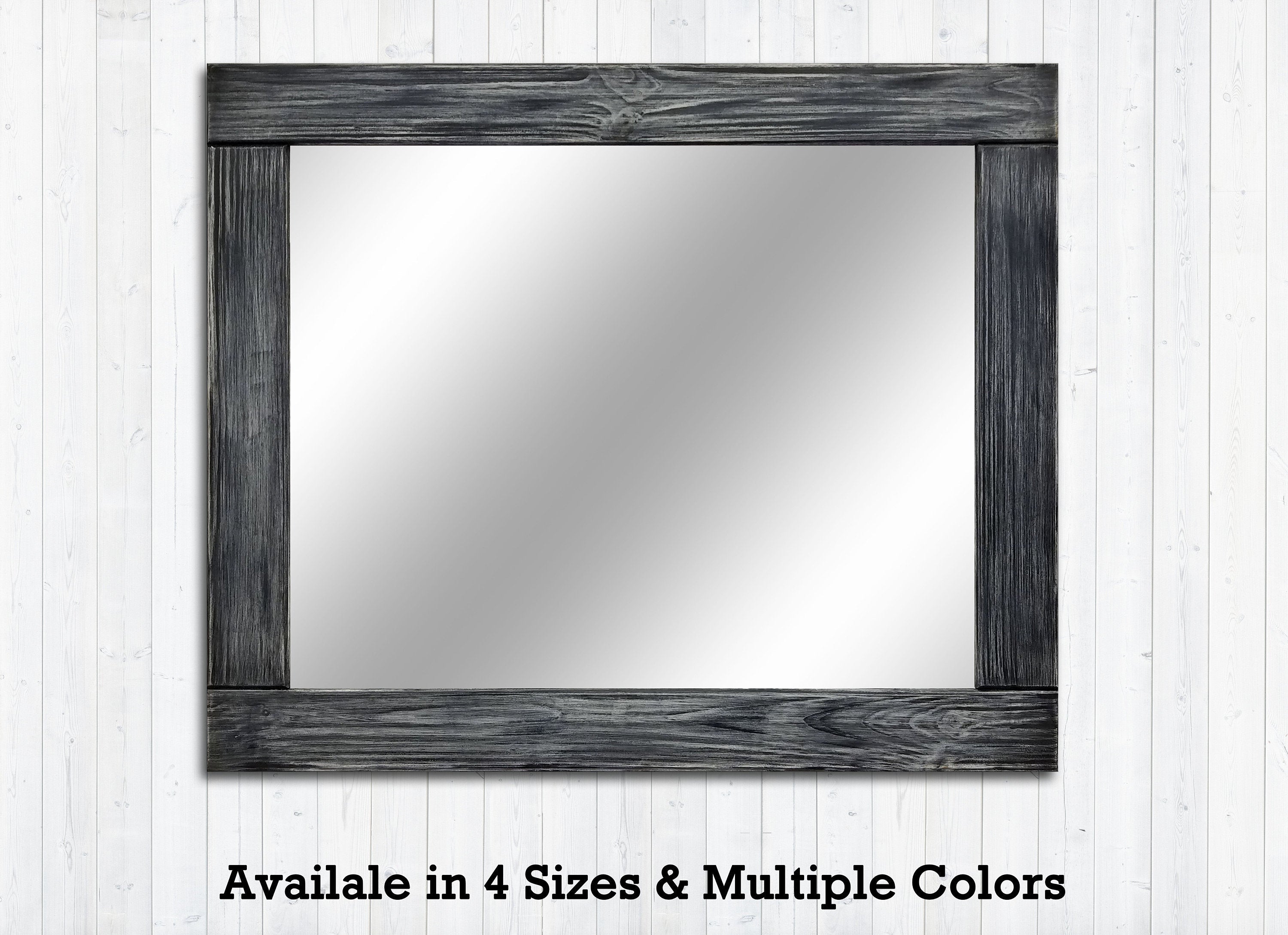 Natural Rustic Wall Mirror, Vanity Mirror, Vintage Mirror, Wood Mirror, Bathroom Mirror, Farmhouse Wall Decor, Nursery Decor, Kitchen Decor - Renewed Decor & Storage