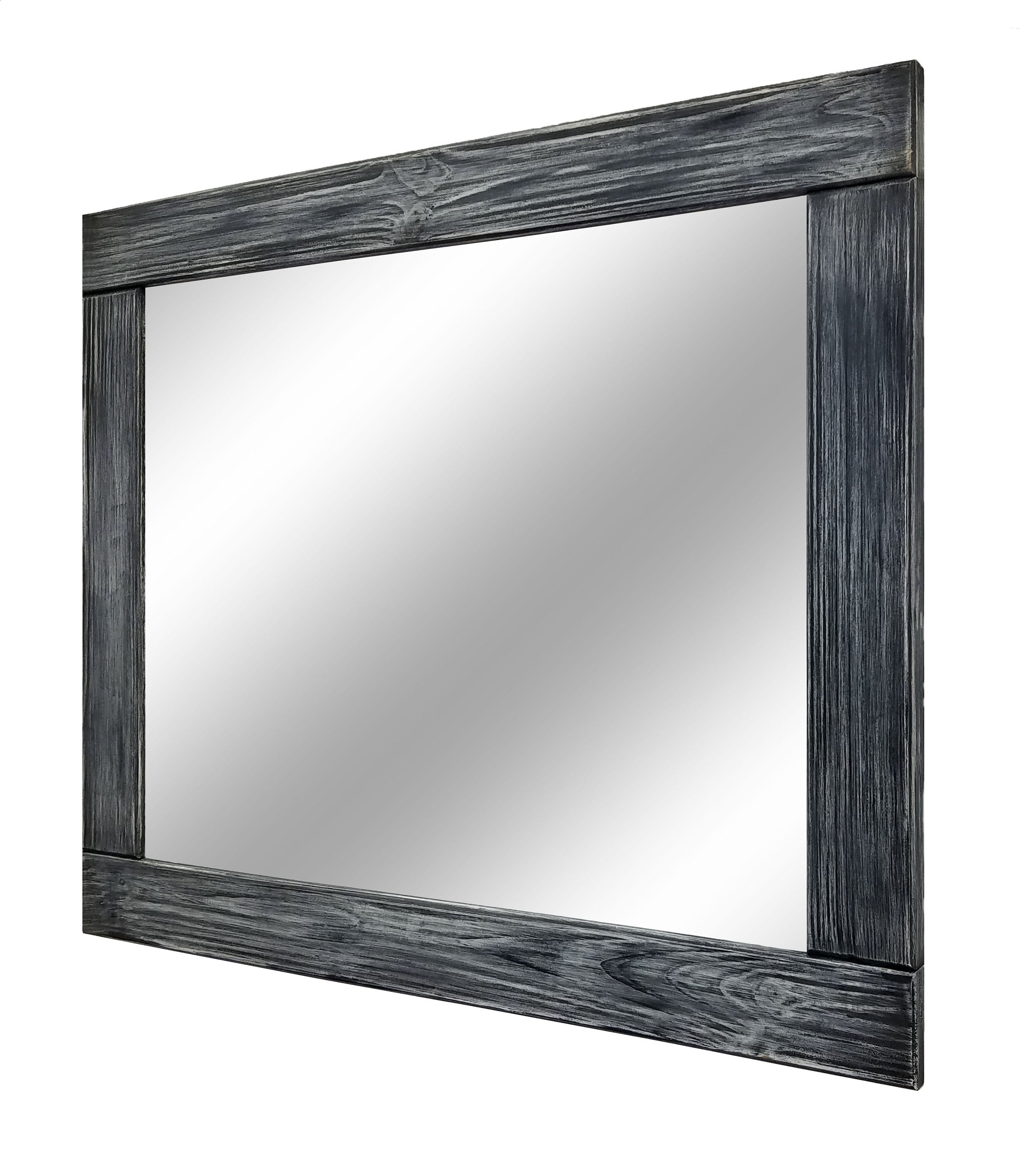 Natural Rustic Wall Mirror, Vanity Mirror, Vintage Mirror, Wood Mirror, Bathroom Mirror, Farmhouse Wall Decor, Nursery Decor, Kitchen Decor - Renewed Decor & Storage