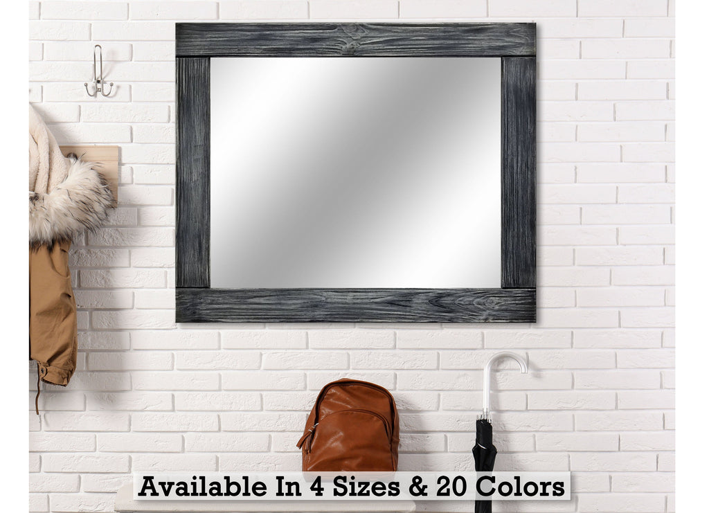 Natural Rustic Wall Mirror, Vanity Mirror, Vintage Mirror, Wood Mirror, Bathroom Mirror, Farmhouse Wall Decor, Nursery Decor, Kitchen Decor - Renewed Decor & Storage
