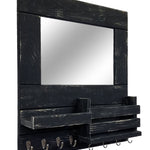 Bristol Organizer, Mirror, Mail Holder, Shelf with Hooks - 20 Paint Colors, Shown in Kettle Black