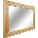 Herringbone Reclaimed Styled Wood Mirror, 20 Stain Colors & Custom Sizes, Shown in New Natural