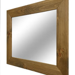 Shiplap Reclaimed Wood Mirror Shown in Driftwood, 4 Sizes & 20 Stains - Renewed Decor & Storage