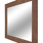 Shiplap Rustic Framed Wall Mirror, 20 Paint Colors, Shown in Lab Brown, Handmade in the USA