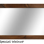 Natural Rustic Wall Mirror, Reclaimed Styled Wood Mirror, Vanity Mirror, Barnwood Mirror, Farmhouse Wall Decor, Bathroom Decor - Renewed Decor & Storage