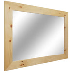 Shiplap Large Wooden Framed Mirror Available in 4 Sizes and 20 Colors: Shown in New Natural Stain - Renewed Decor & Storage