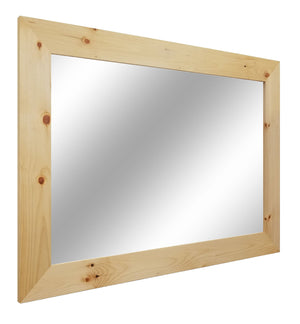 Shiplap Large Wooden Framed Mirror Available in 4 Sizes and 20 Colors: Shown in New Natural Stain - Renewed Decor & Storage