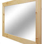 Shiplap Large Wooden Framed Mirror Available in 4 Sizes and 20 Colors: Shown in New Natural Stain - Renewed Decor & Storage