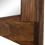 Farmhouse Wood Framed Wall Mirror, 5 Sizes & 20 Colors, Shown in Special Walnut