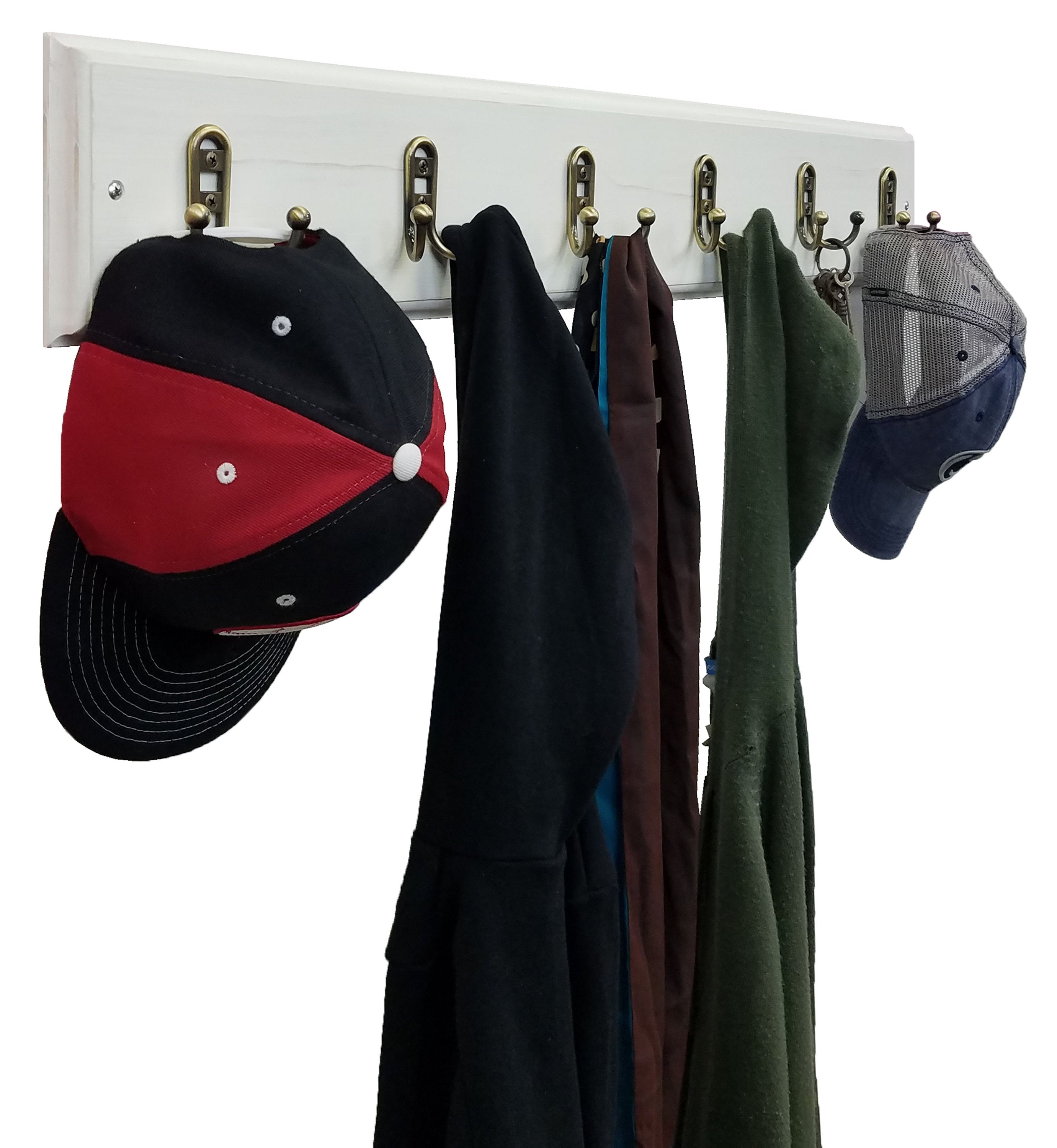 Countryside Double Utility Hook Rack - 20 Paint Colors - Renewed Decor & Storage