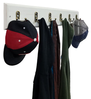 Countryside Double Utility Hook Rack - 20 Paint Colors - Renewed Decor & Storage