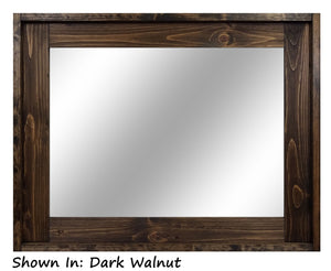 Modern Rustic Wood Framed Wall Mirror - Renewed Decor & Storage