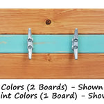 Cape May Boat Cleat Wall Hooks - 400 Color Combinations, Colonial Maple & Sea Blue