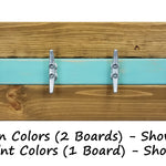 Cape May Boat Cleat Wall Hooks - 400 Color Combinations, Shown in Driftwood & Sea Blue