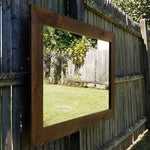 Shiplap Reclaimed Wood Mirror Shown in Special Walnut, 4 Sizes & 20 Stains - Renewed Decor & Storage