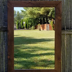 Shiplap Reclaimed Wood Mirror Shown in Special Walnut, 4 Sizes & 20 Stains - Renewed Decor & Storage
