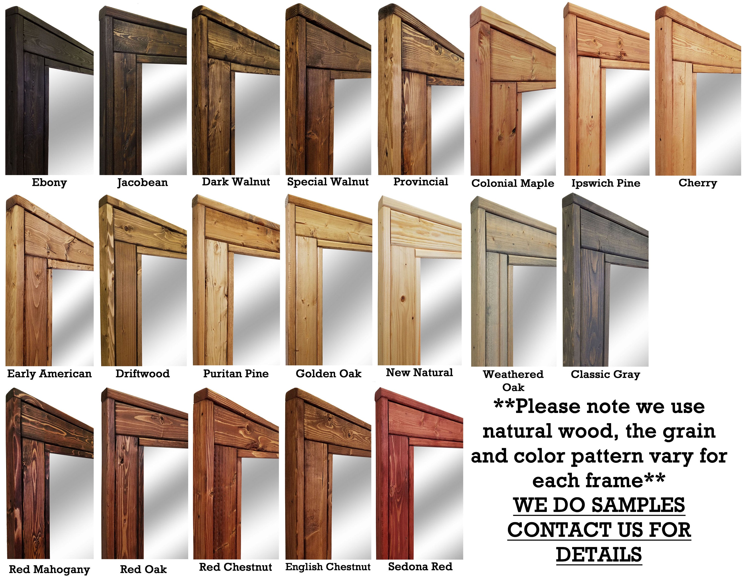 Millwood Mirror with Hooks, 20 Stain Colors - Renewed Decor & Storage