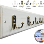 Countryside Double Utility Hook Rack - 20 Paint Colors - Renewed Decor & Storage