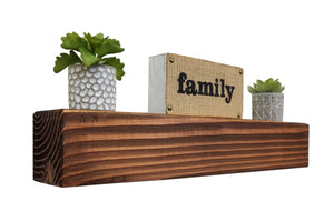 Square Beam Solid Wood Floating Shelves - Renewed Decor & Storage