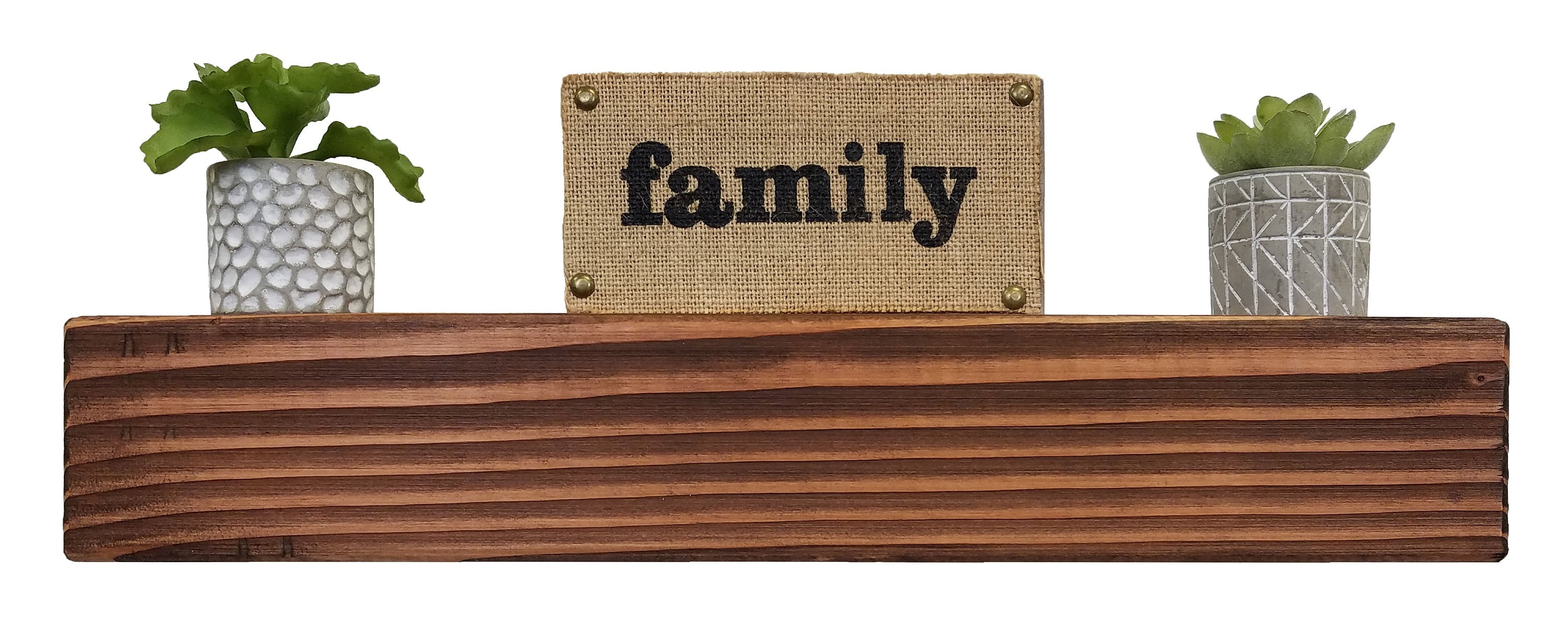 Square Beam Solid Wood Floating Shelves - Renewed Decor & Storage