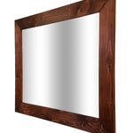 Shiplap Reclaimed Wood Mirror Shown in Red Oak, 4 Sizes & 20 Stains - Renewed Decor & Storage