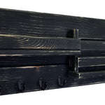 Classic Farmhouse Organizer, 20 Colors & 5 Hooks Finishes, Shown in Kettle Black & Oiled Bronze Hook