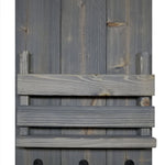 Sydney Slat Front, Mail Holder Organizer and Key Holder, Available with up to 3 Single Key Hooks – 20 Custom Colors: Shown in Classic Gray - Renewed Decor & Storage