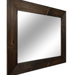 Shiplap Reclaimed Wood Mirror Shown in Jacobean, 4 Sizes & 20 Stains - Renewed Decor & Storage