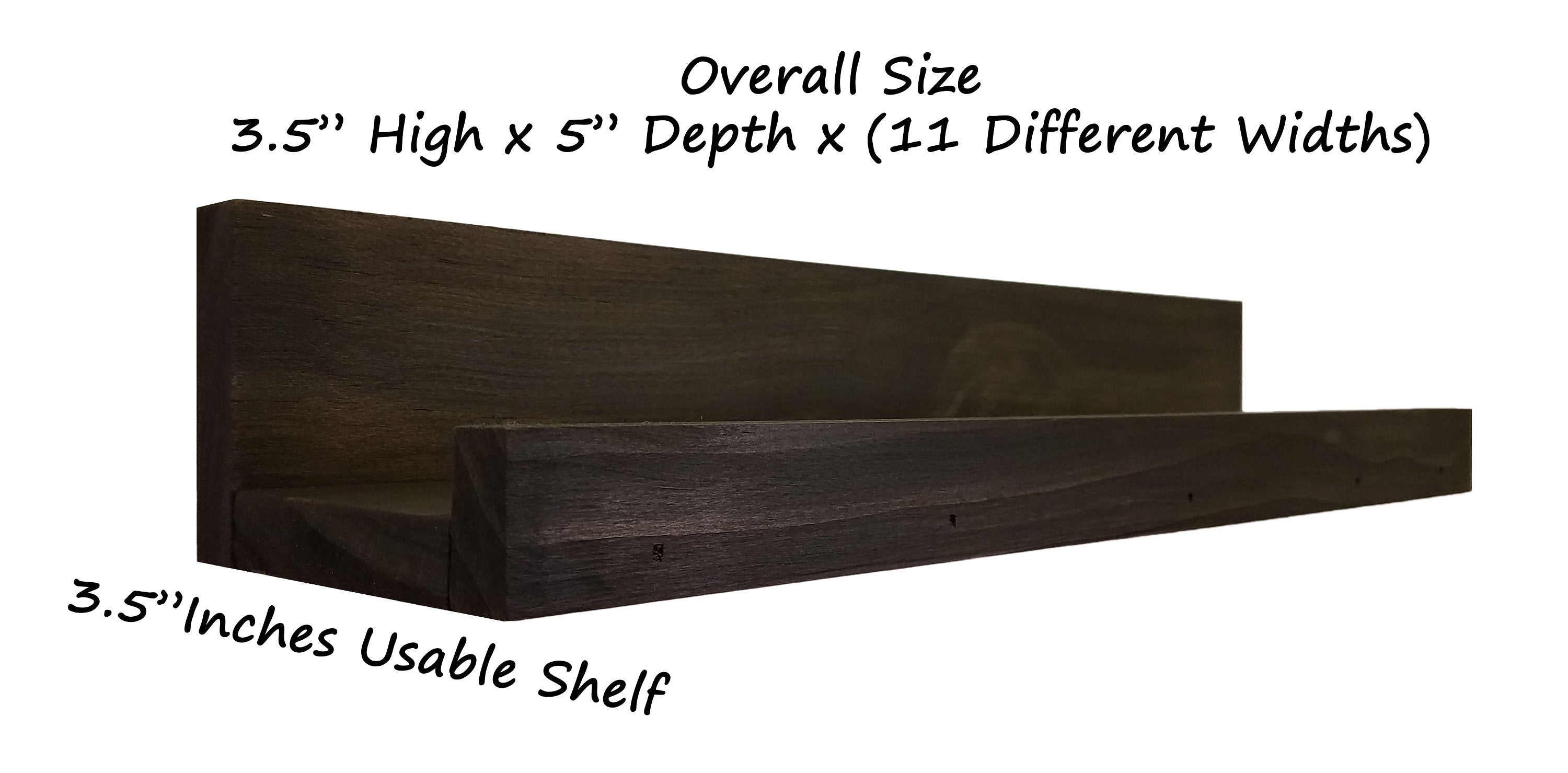 Farmhouse Rustic Wooden Ledge Shelf Dimensions