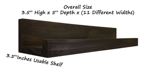 Farmhouse Rustic Wooden Ledge Shelf Dimensions