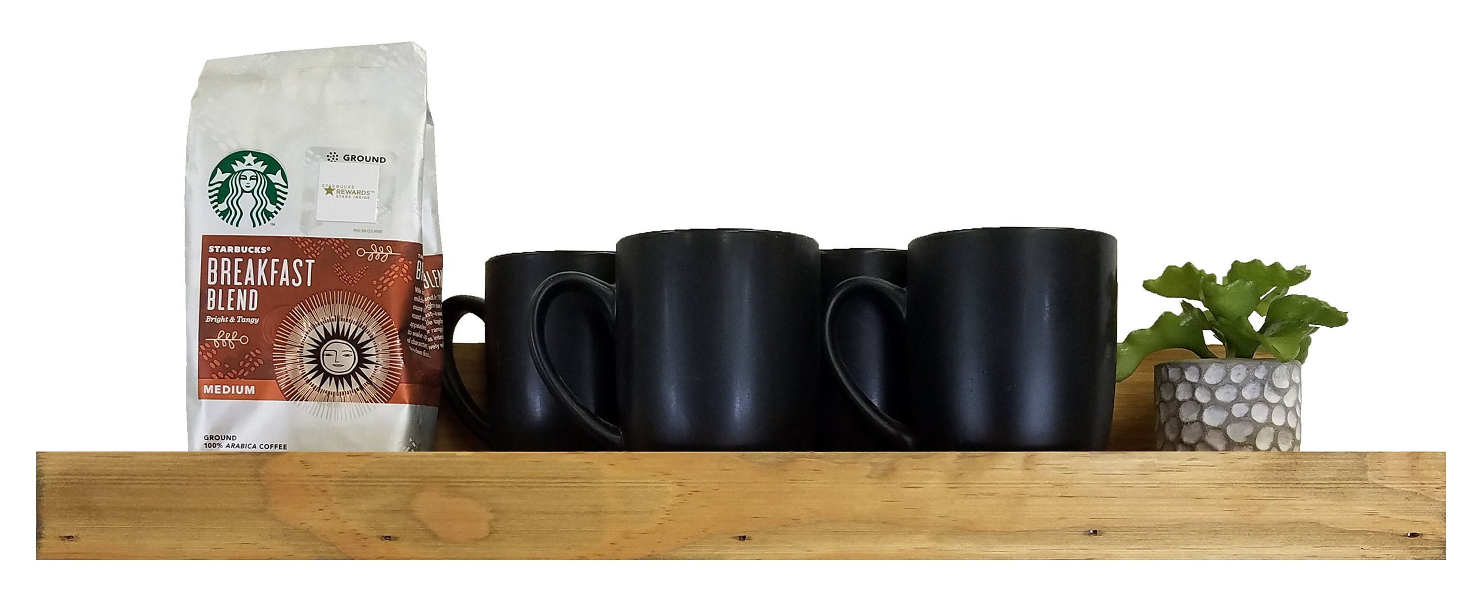 Extra Deep Farmhouse Shelf with Ledge, 7 Sizes & 20 Colors, Shown in Driftwood