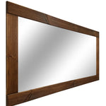 Natural Rustic Wall Mirror, Reclaimed Styled Wood Mirror, Vanity Mirror, Barnwood Mirror, Farmhouse Wall Decor, Bathroom Decor - Renewed Decor & Storage