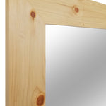 Shiplap Large Wooden Framed Mirror Available in 4 Sizes and 20 Colors: Shown in New Natural Stain - Renewed Decor & Storage