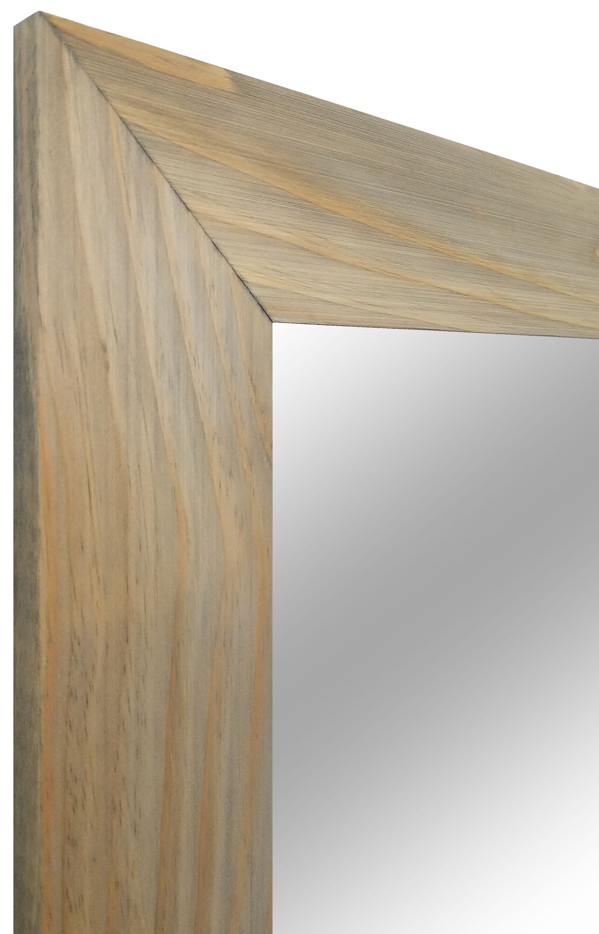Square Shiplap Wood Framed Mirror, 20 Colors & Custom Sizes, Shown In Weathered Oak - Lane of Lenore