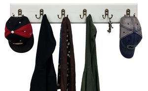 Countryside Double Utility Hook Rack - 20 Paint Colors - Renewed Decor & Storage