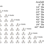 Countryside Double Utility Hook Rack, Custom Number of Hooks
